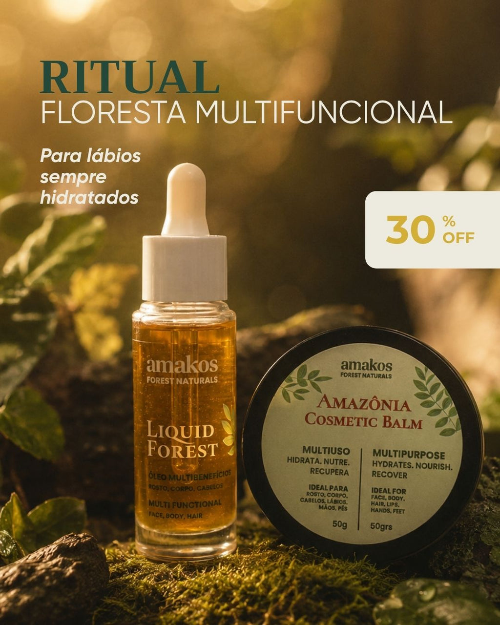 Ritual Floresta Multifuncional - Para lábios sempre hidratados