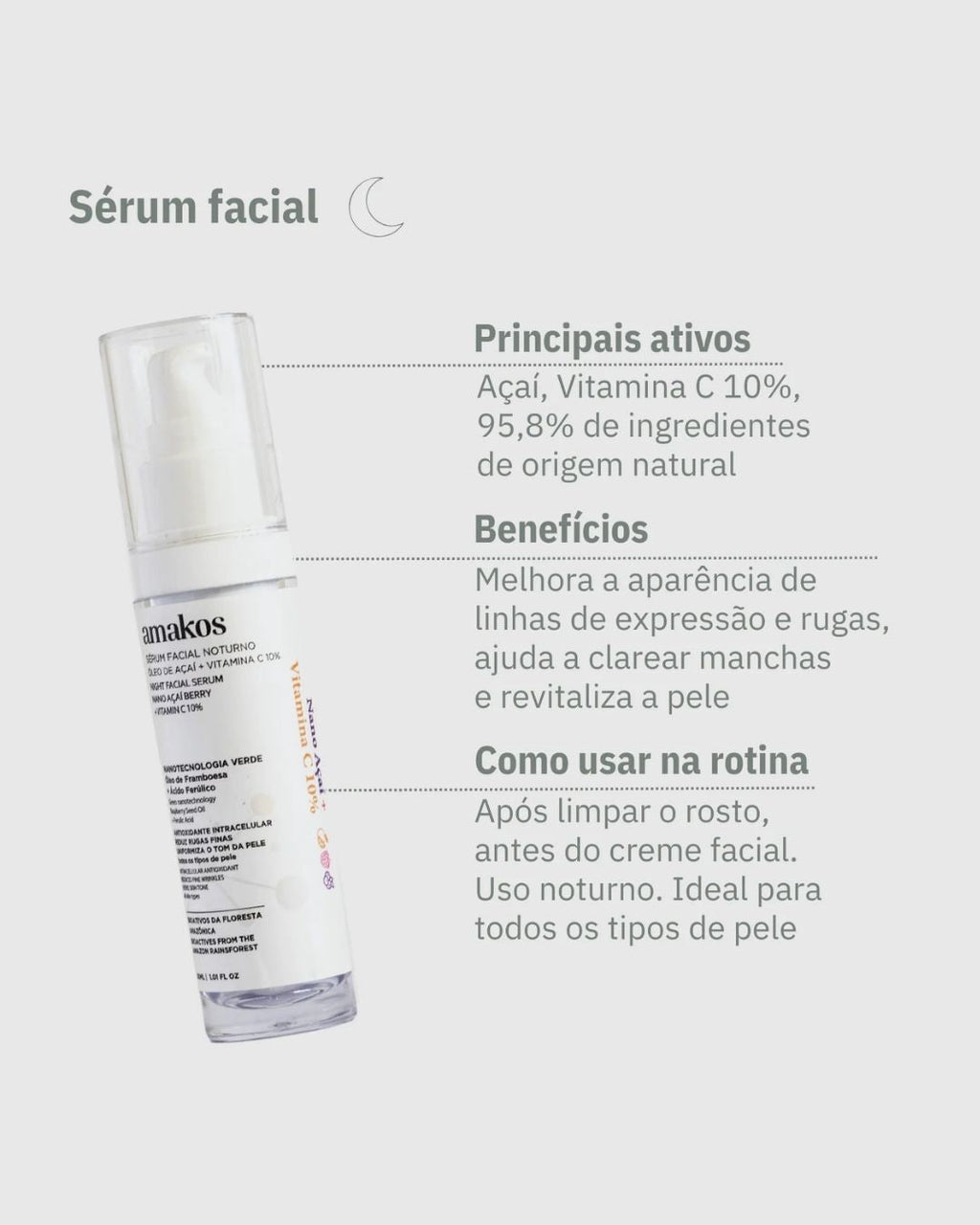 Sérum Facial Nano Açaí + Vitamina C 10% - 30ml