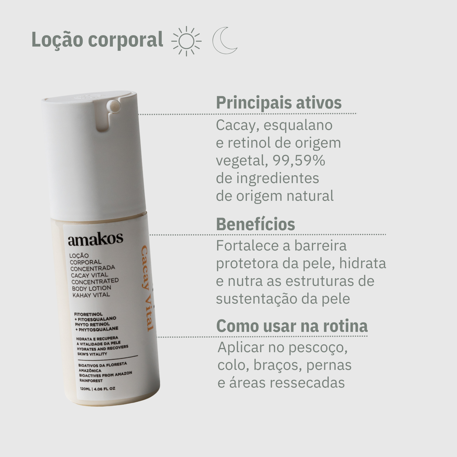 Loção corporal cacay - 120ml