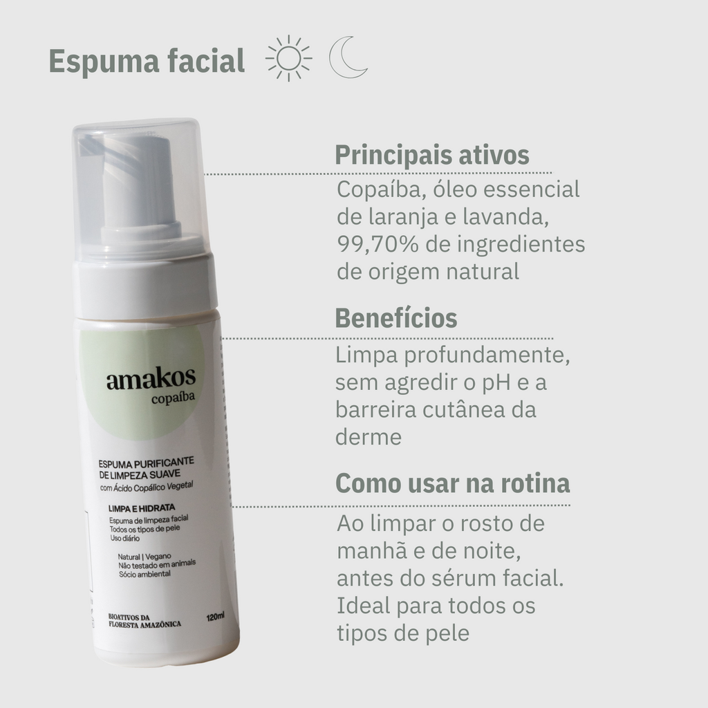 Espuma de limpeza Copaíba (120ml)