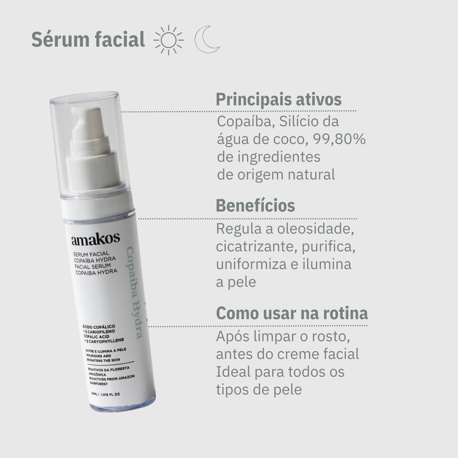 Sérum facial copaíba - 30ml