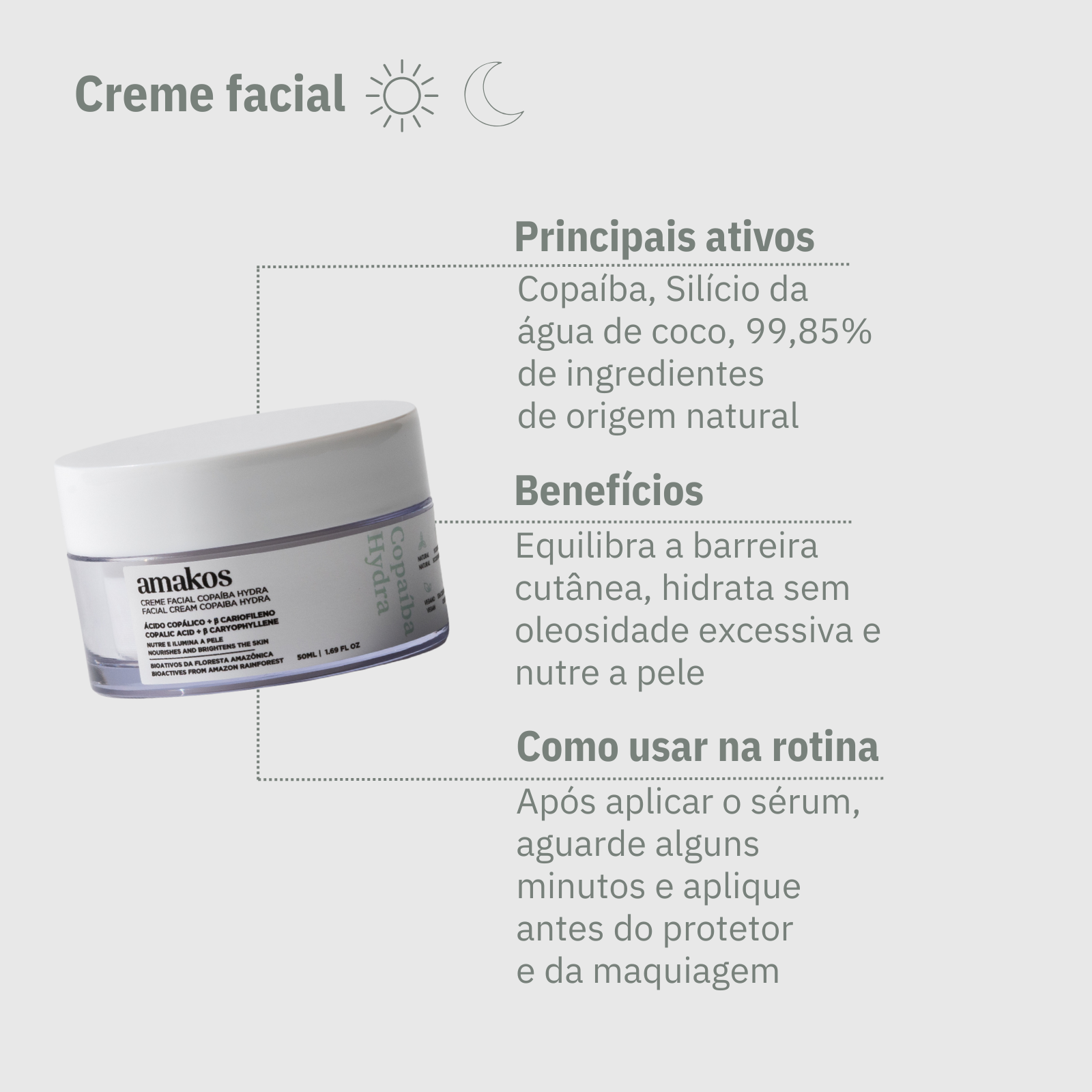 Creme facial copaíba - 50g